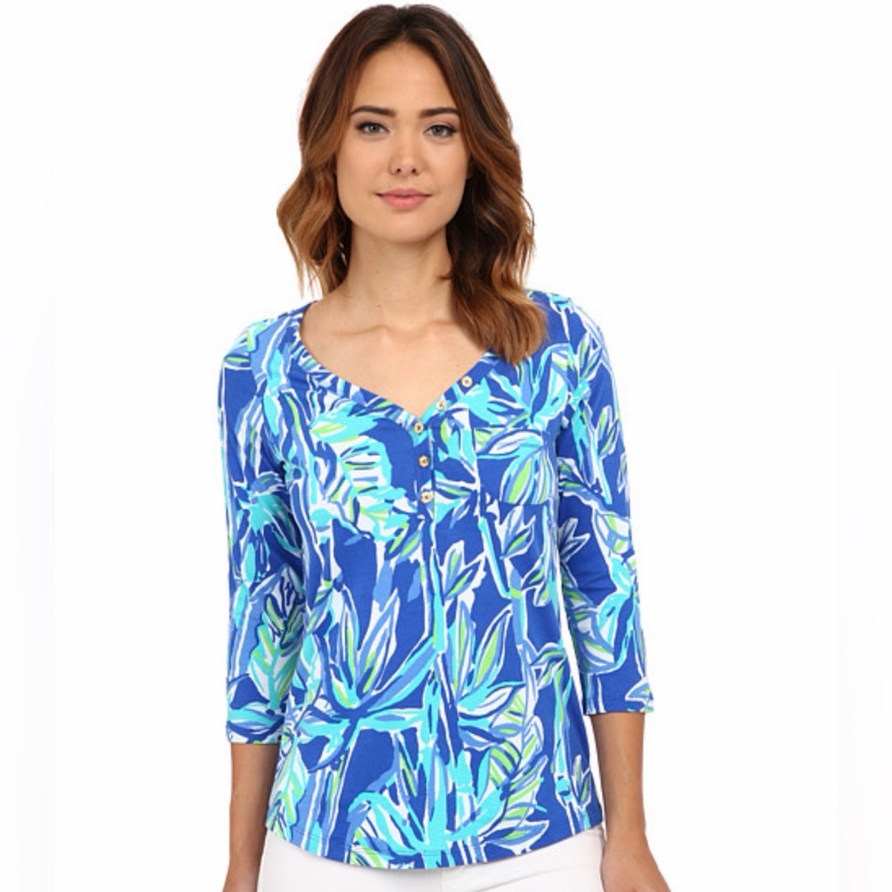 Lilly Pulitzer Palmetto Bamboo Shirt Size Small